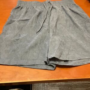 Woman  Athletic Gray Shorts with Drawstring